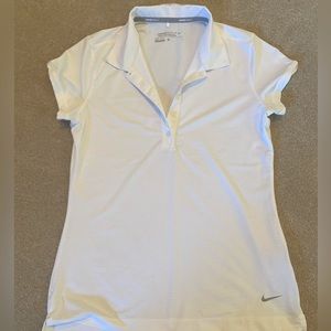 White Nike polo